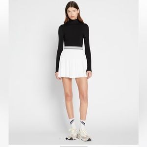 BOX PLEAT TECH KNIT TENNIS SKIRT